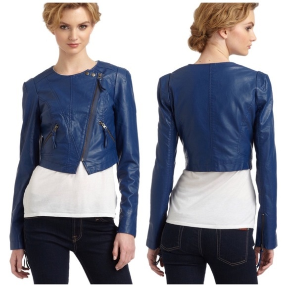 Free People Vegan Leather Moto Jacket 